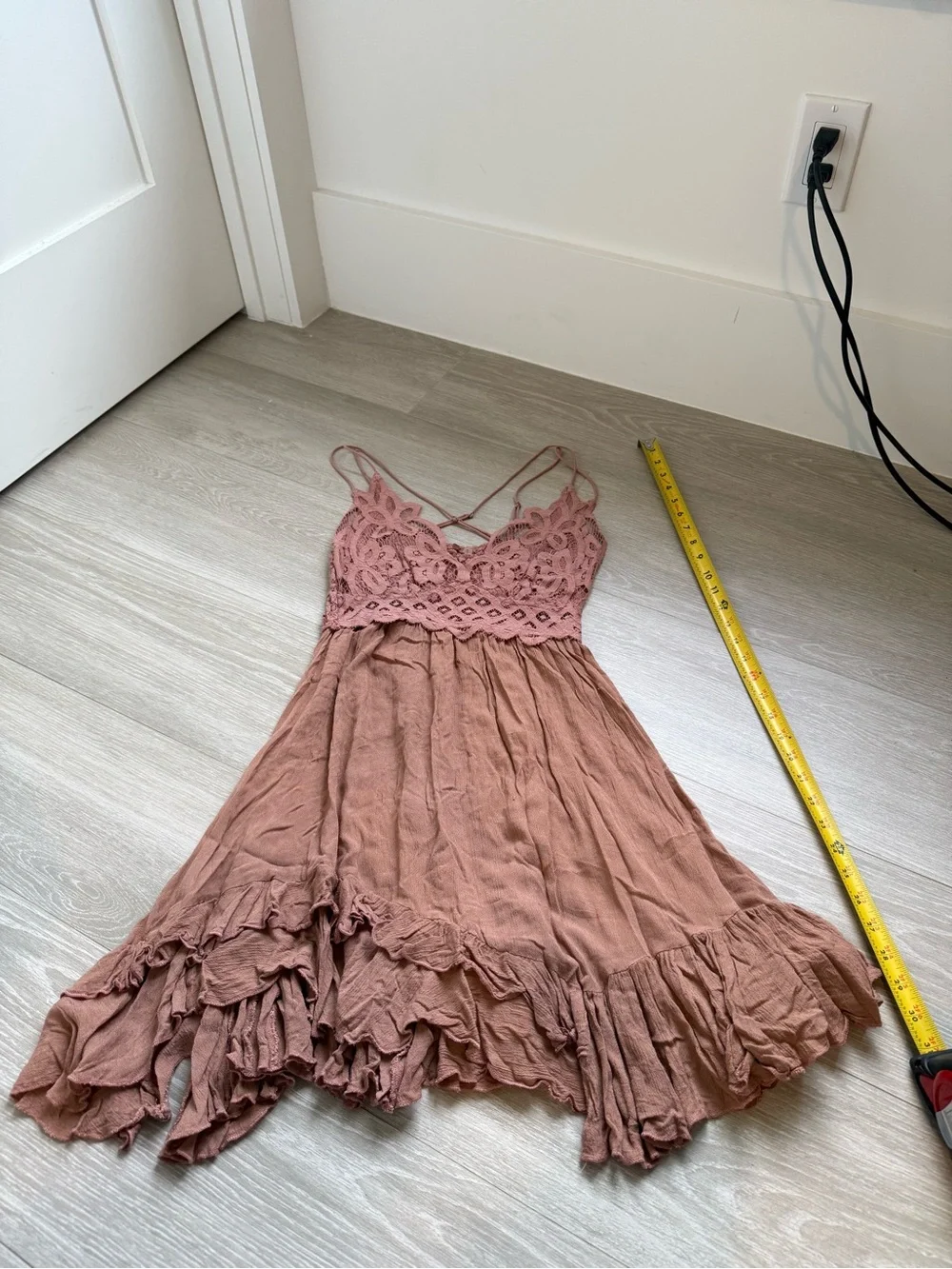 Free People Adella Dress - Women’s Rose Gold Pink Lace